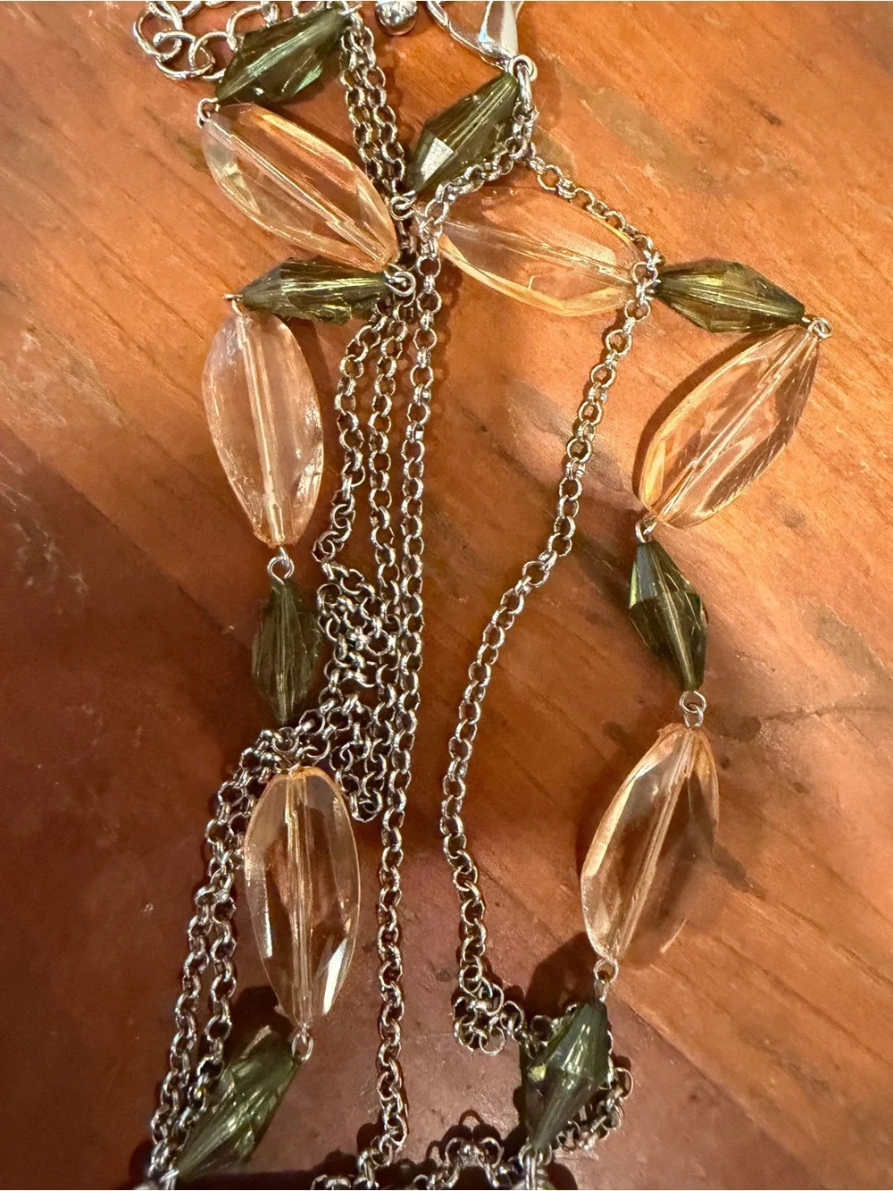Vintage Safari Necklace Silver Gold Tone Lion Zebra Giraffe Statement Chunky